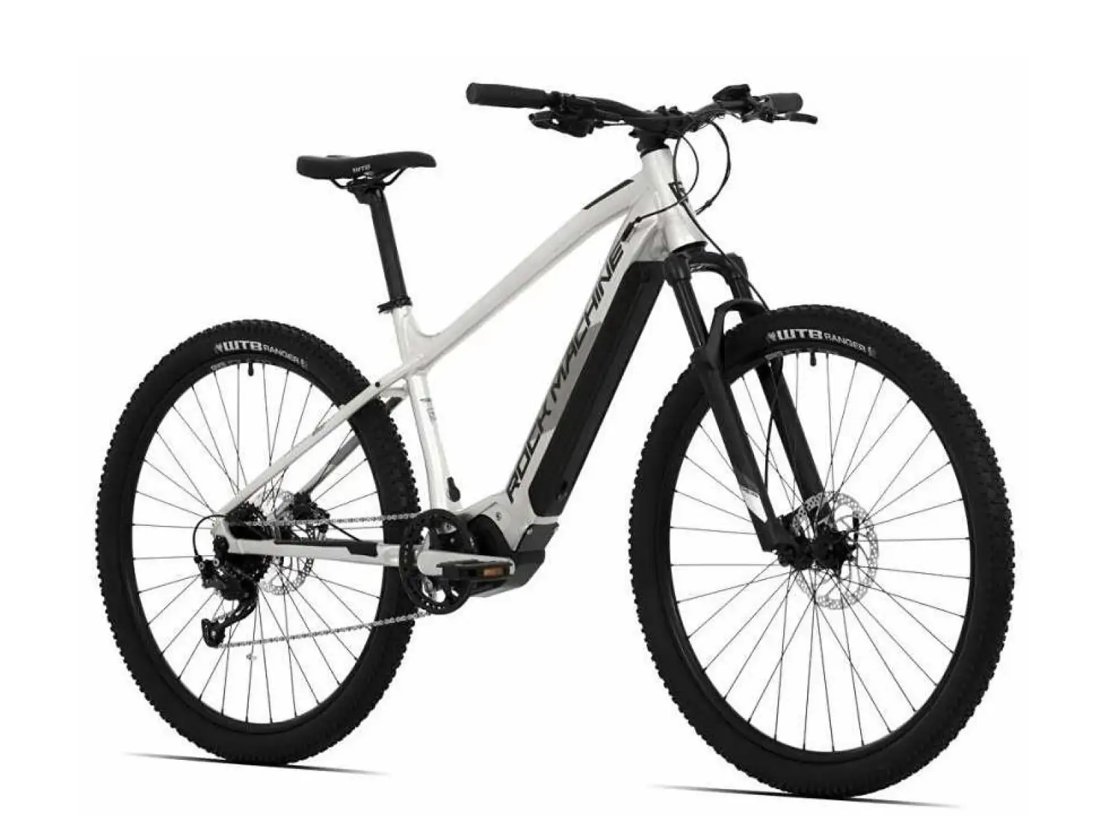 Rock Machine Blizzard INT e30-29 Gloss Silver/Black celoodpružený e-bike