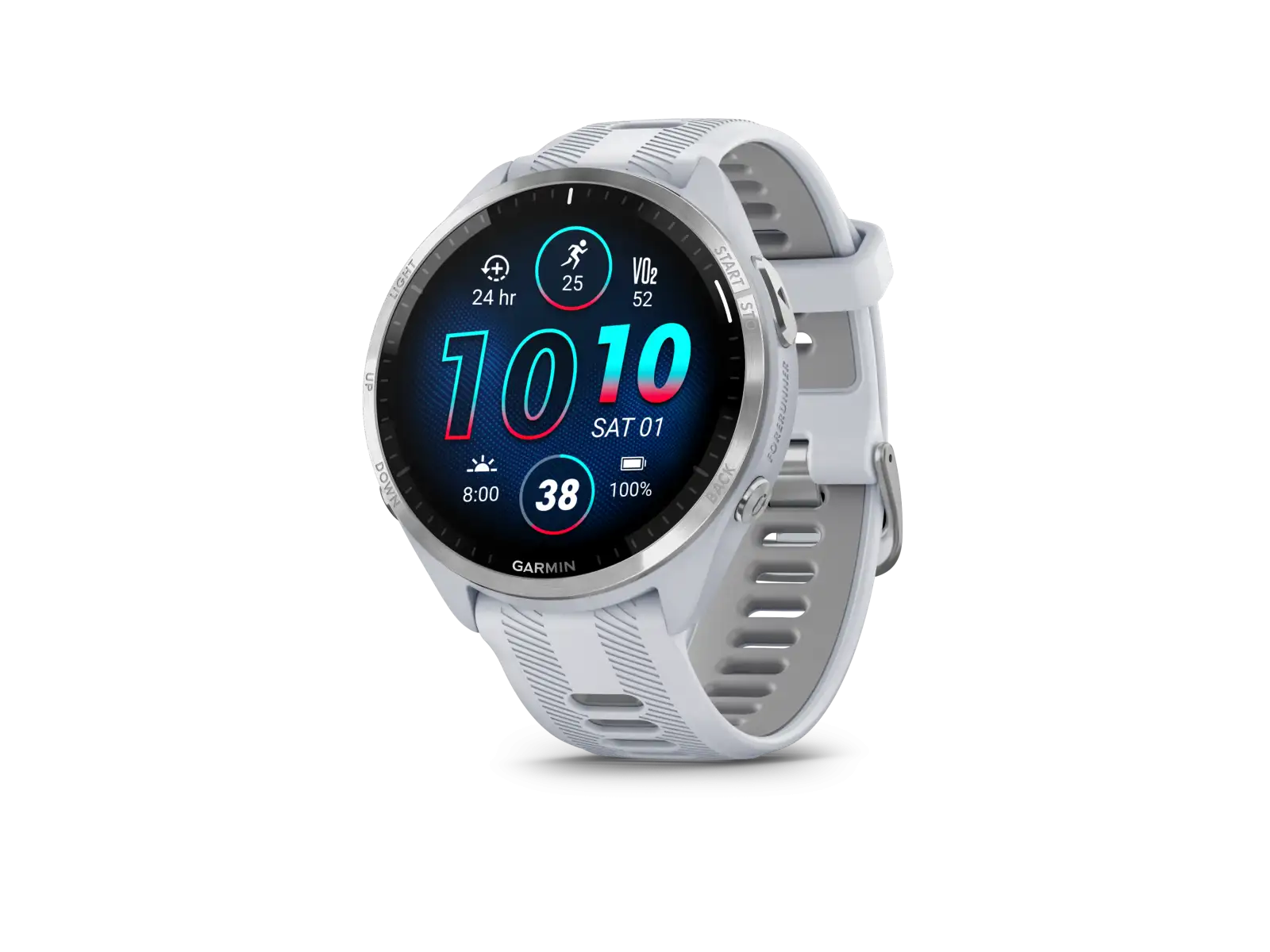 Garmin Forerunner 965 smart hodinky Silver Titan/White