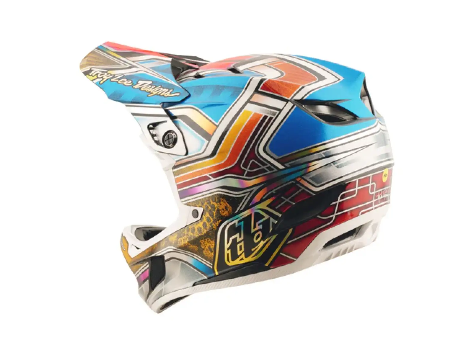 Troy Lee Designs D4 Carbon prilba Lowrider Blue