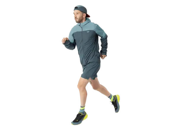 Dynafit Alpine Wind pánska bežecká bunda Smoke Blue