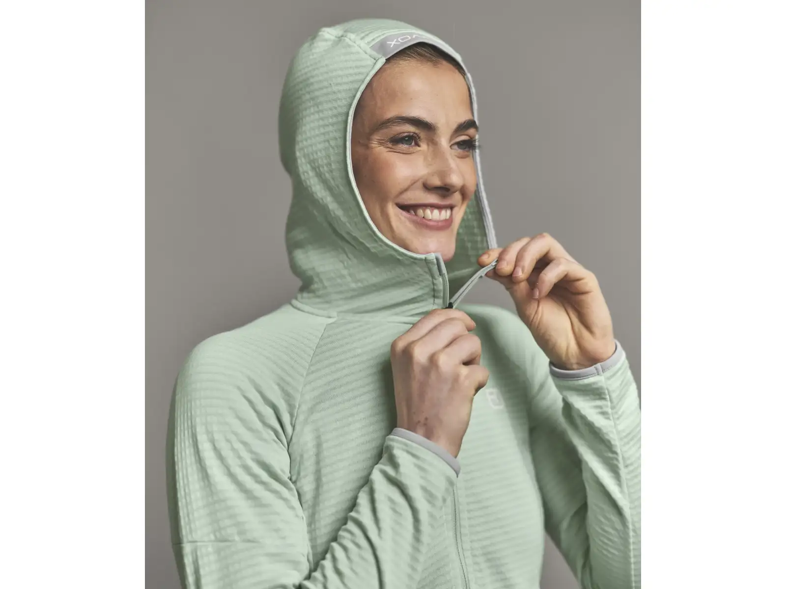 Ortovox Fleece Light Grid Hoody dámska mikina Green Acid