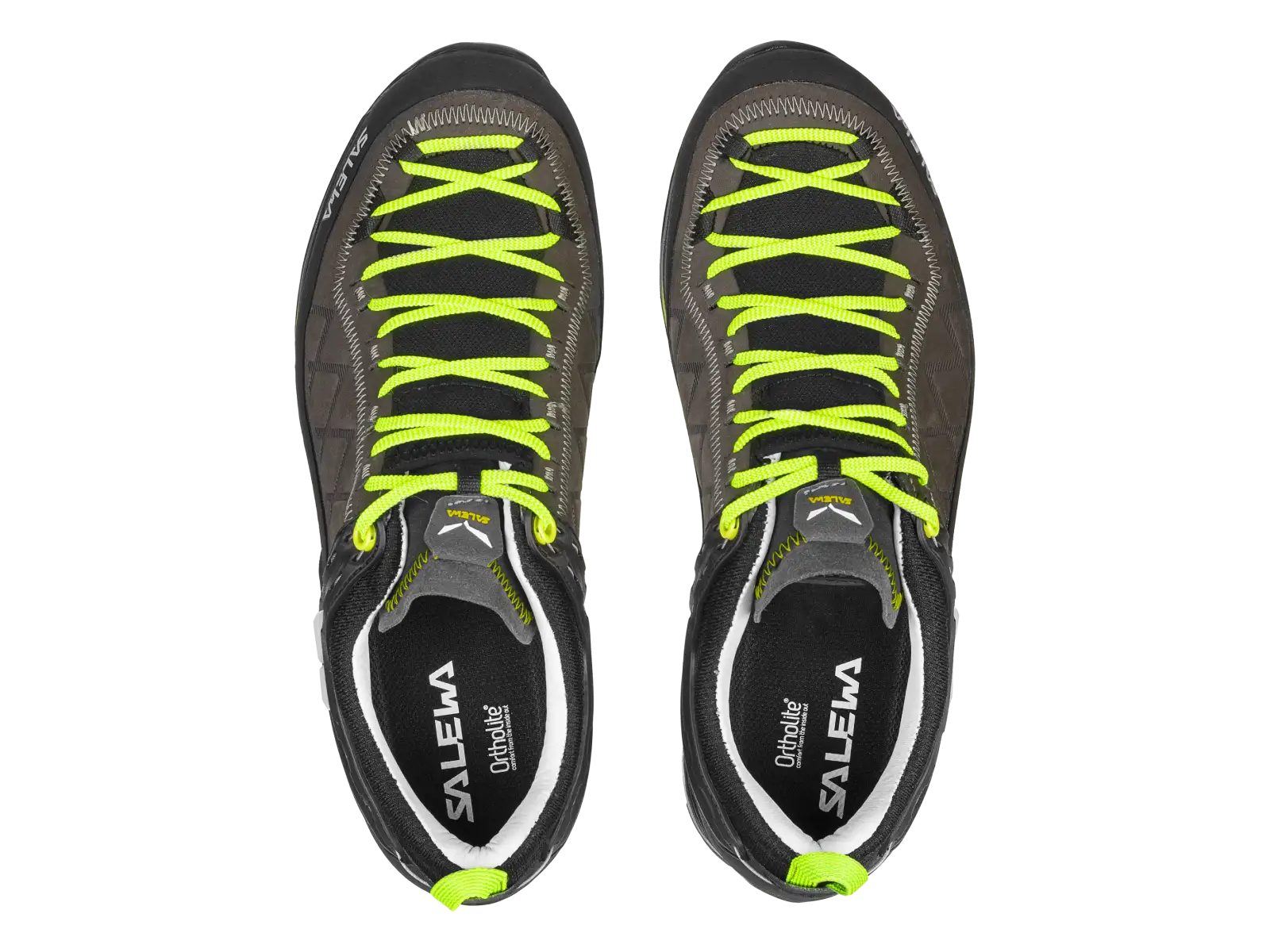 Salewa Mountain Trainer 2 Leather pánske topánky Smoked/Fluo Green