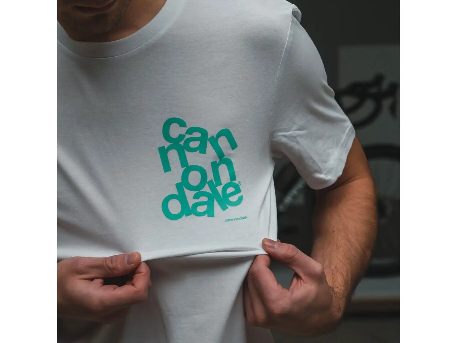 Cannondale Lifestyle pánske tričko krátky rukáv White/Turquosie
