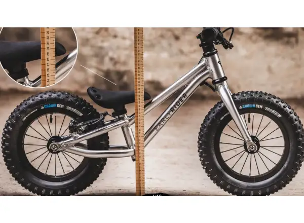 Early Rider Big Foot 12 detské odrážadlo Brushed Aluminium