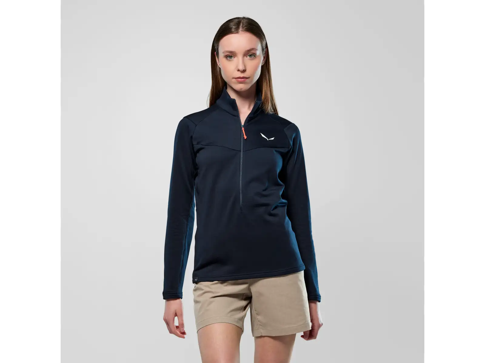 Salewa Puez Cammino Polarlite Half-Zip dámska mikina Navy Blazer