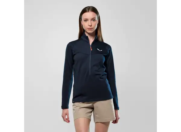 Salewa Puez Cammino Polarlite Half-Zip dámska mikina Navy Blazer