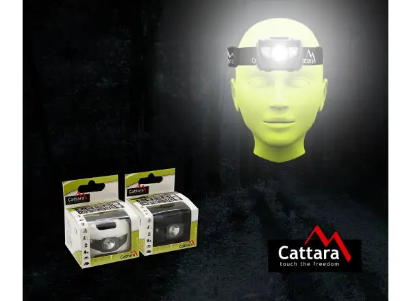 Cattara čelovka LED 80 lm čierna