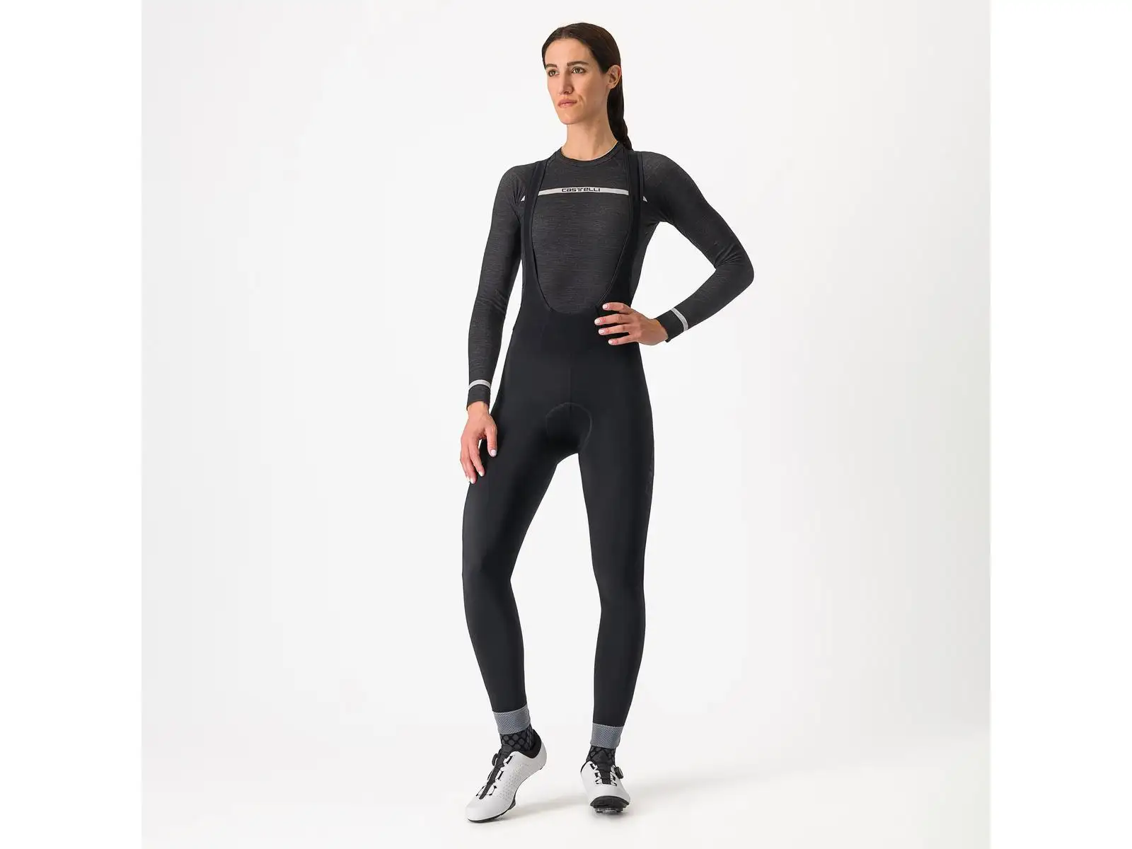 Castelli Merino dámske spodne triko dlhy rukáv čierna