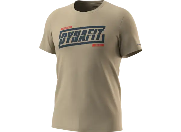 Dynafit Graphic Cotton Pánske tričko s krátkym rukávom Rock Khaki/Tabloid