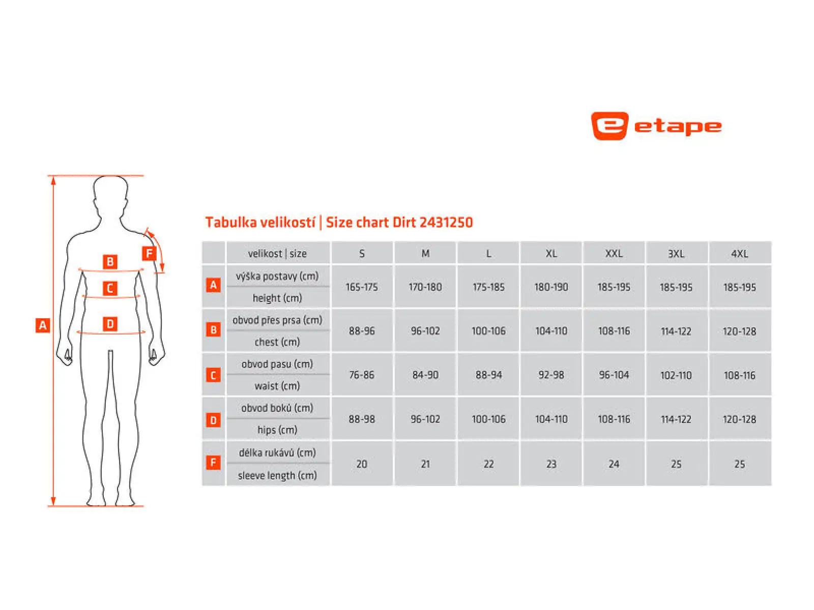 Etape Dirt pánsky dres krátky rukáv Modrá/Oranžová