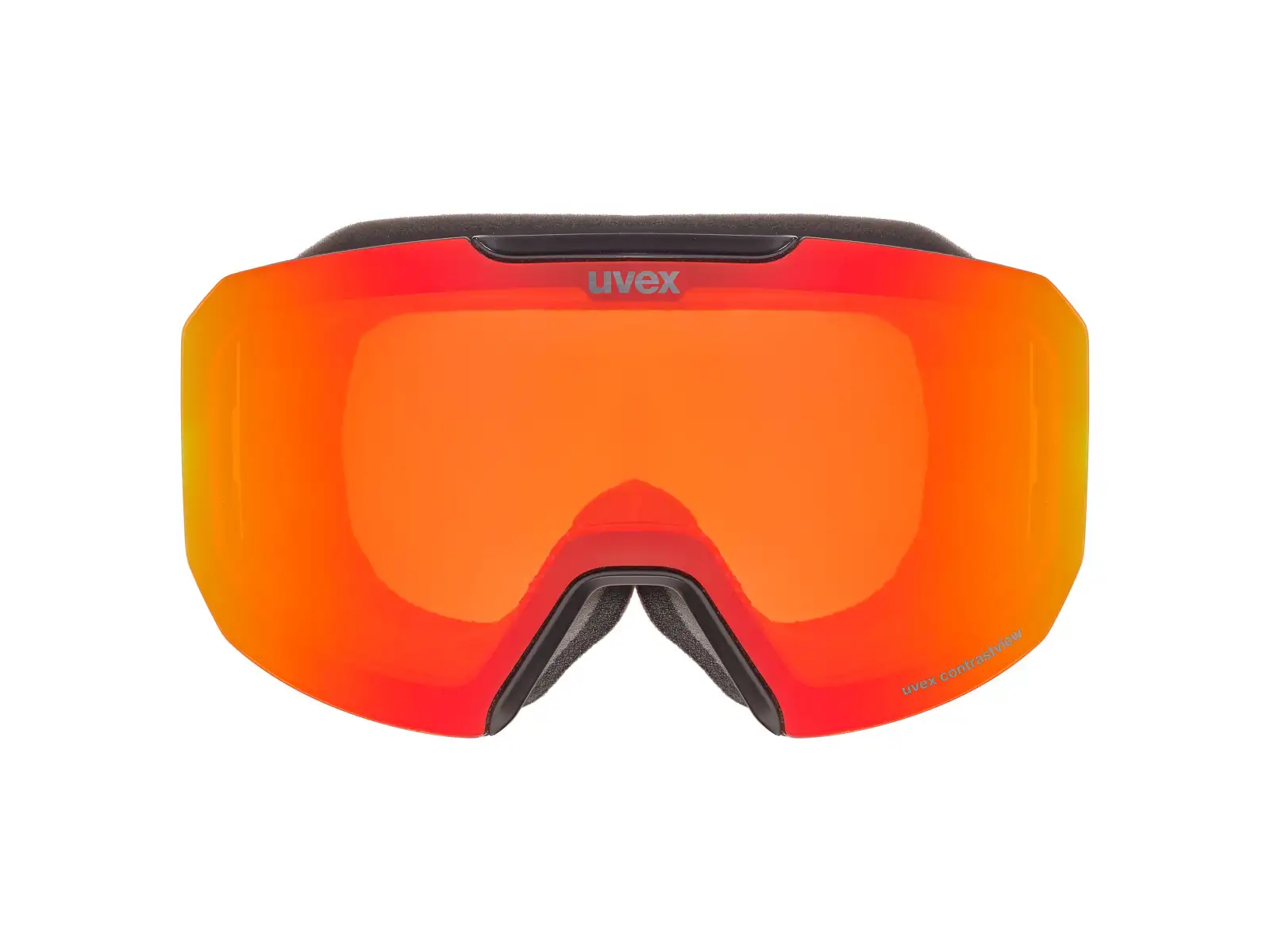 Uvex Evidnt Attract lyžiarske okuliare black matt/red-orange