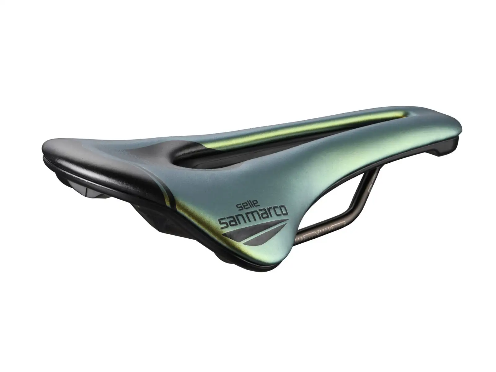 Selle San Marco Shortfit 2.0 Open-Fit Racing Wide Sedlo Iridescent Gold