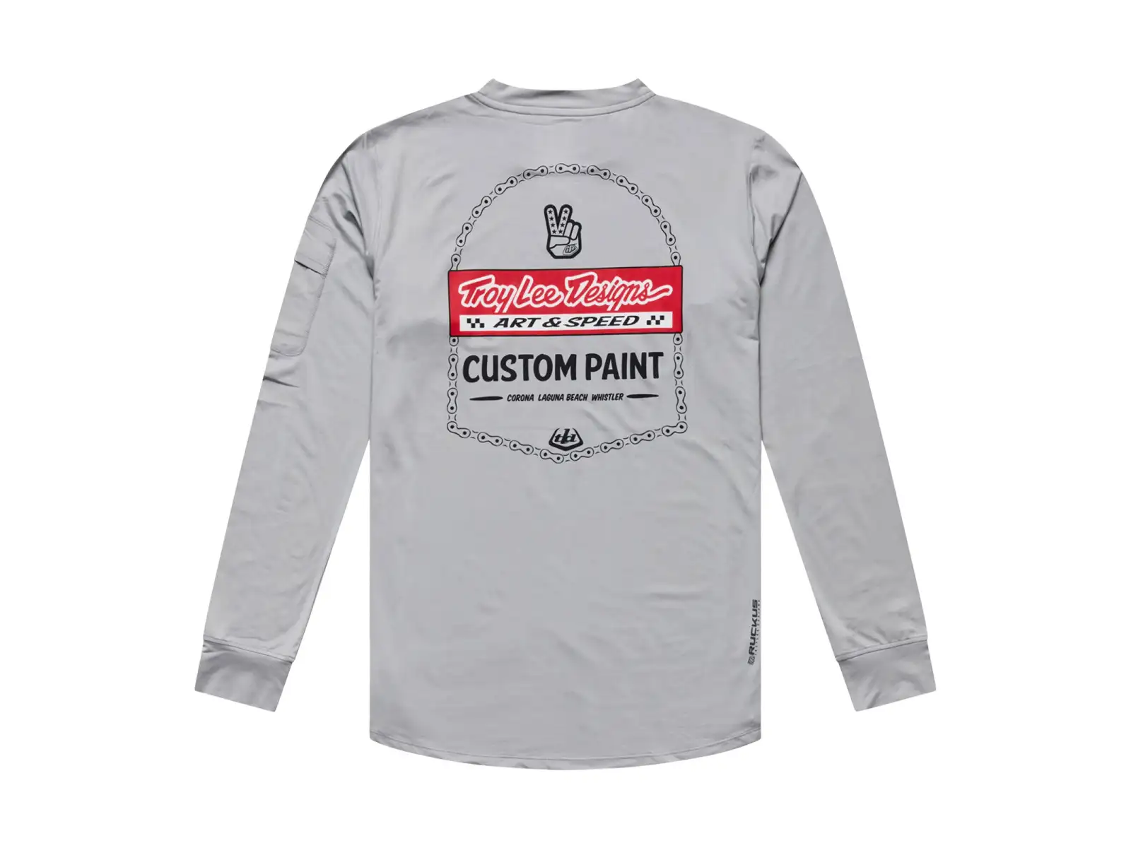 Troy Lee Designs Ruckus Ride Tee pánsky dres dlhý rukáv Custom Paint Mid Gray
