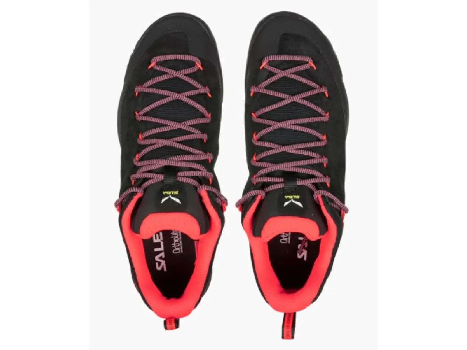 Salewa WS Wildfire Leather dámske topánky Black/Fluo Coral