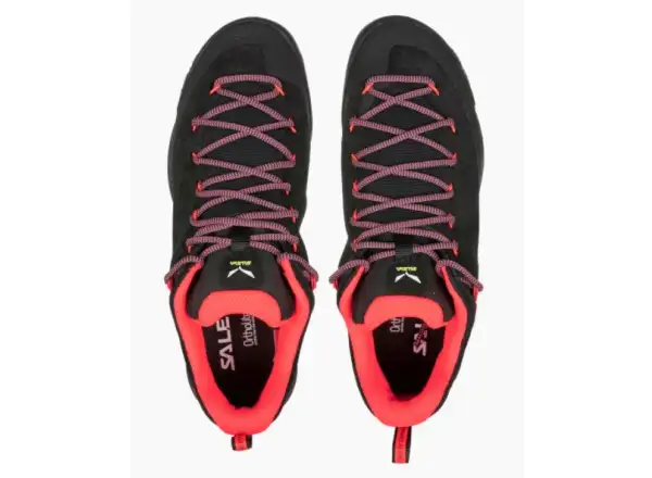 Salewa WS Wildfire Leather dámske topánky Black/Fluo Coral