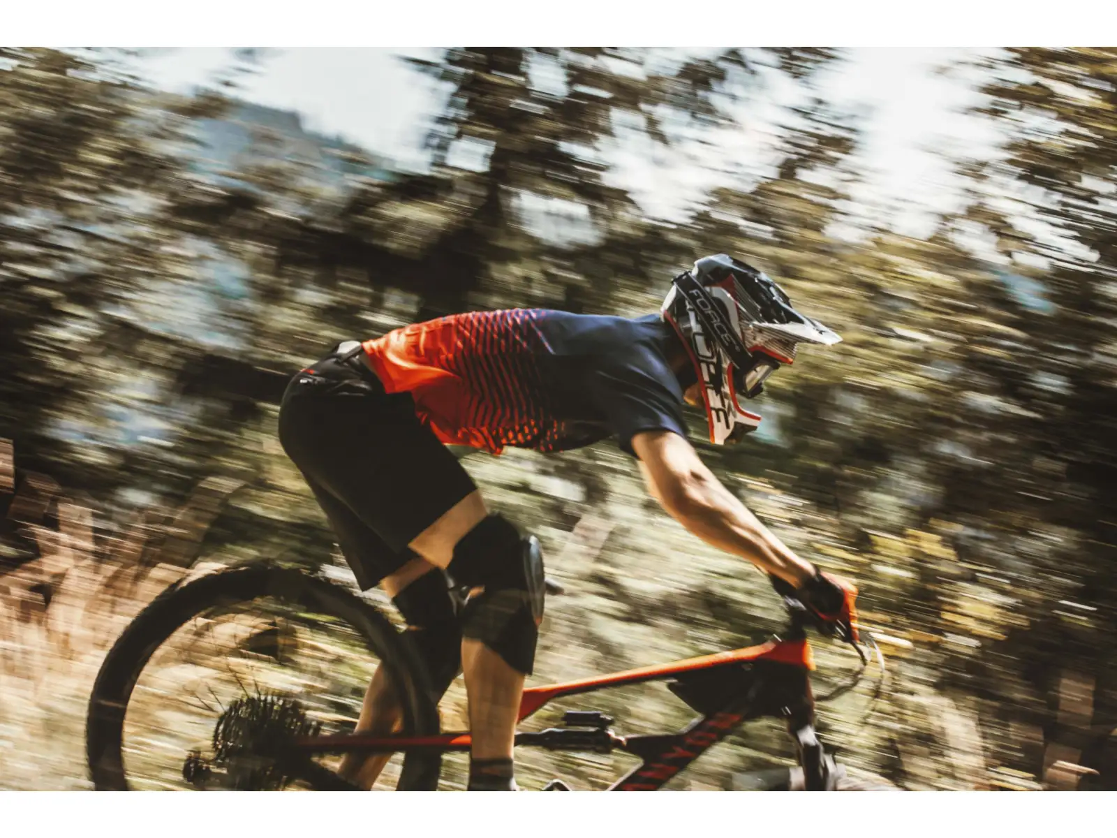 Force Angle MTB pánsky dres krátky rukáv modrá/červená