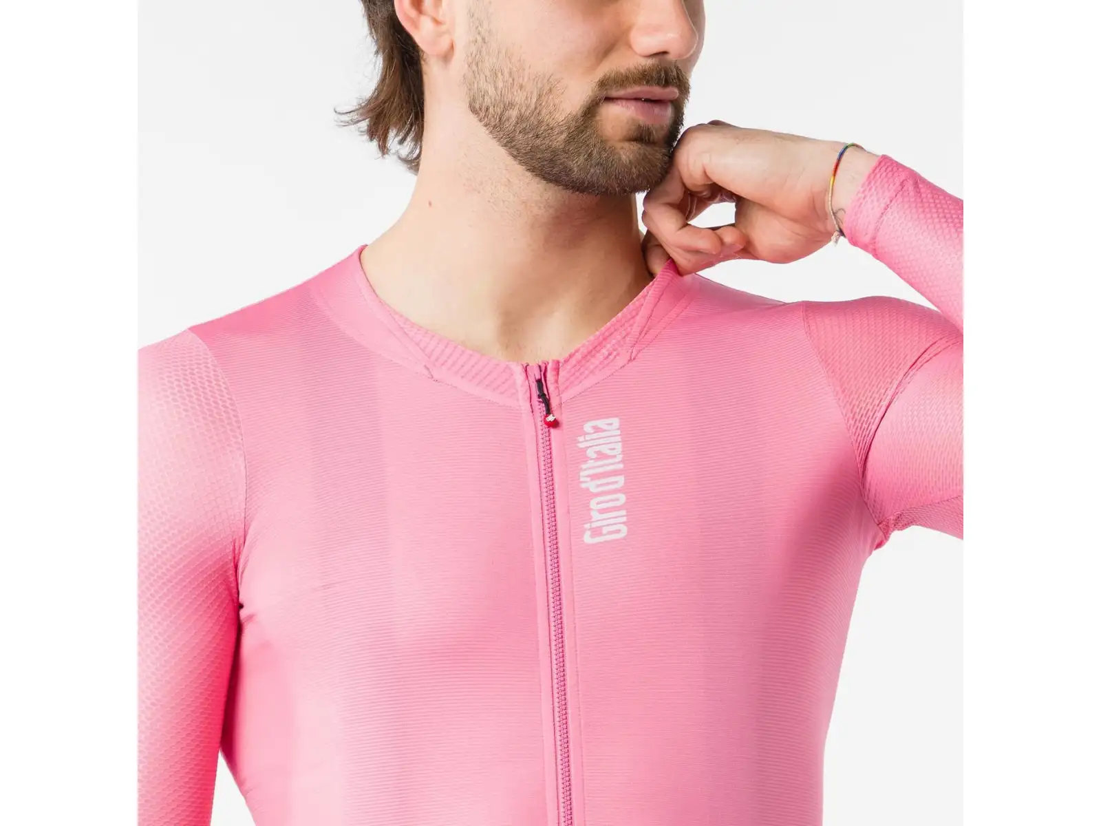 Castelli Giro 109 Corretto pánsky dres dlhý rukáv Rosa Giro