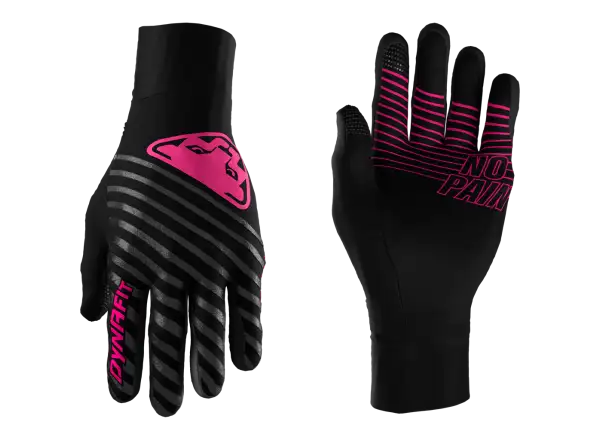 Dynafit Alpine Reflexné rukavice Black Out/Pink Glo