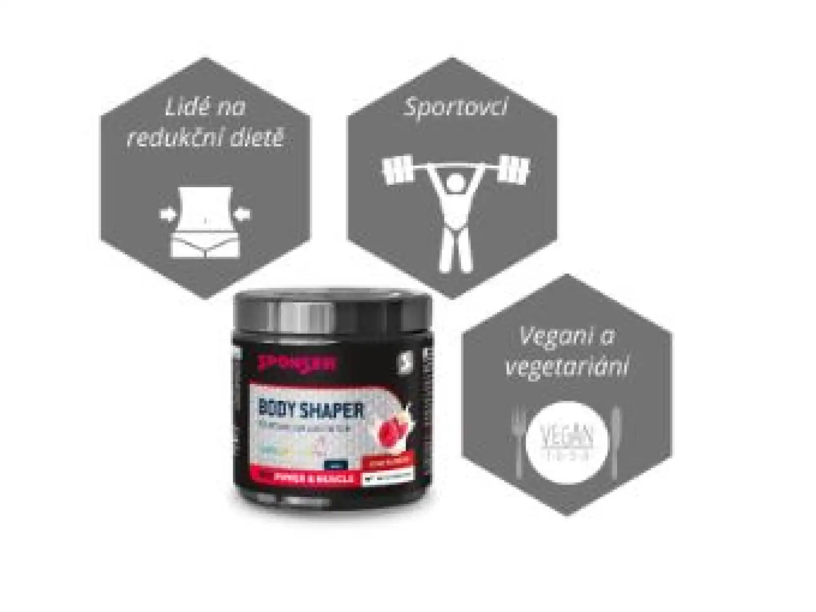 Sponzor Body Shaper tvarovanie svalov a redukcia hmotnosti 200 g