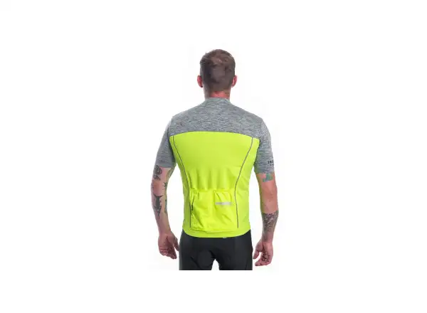 Sensor Cyklo Motion pánsky dres krátky rukáv Neon Yellow/sivá
