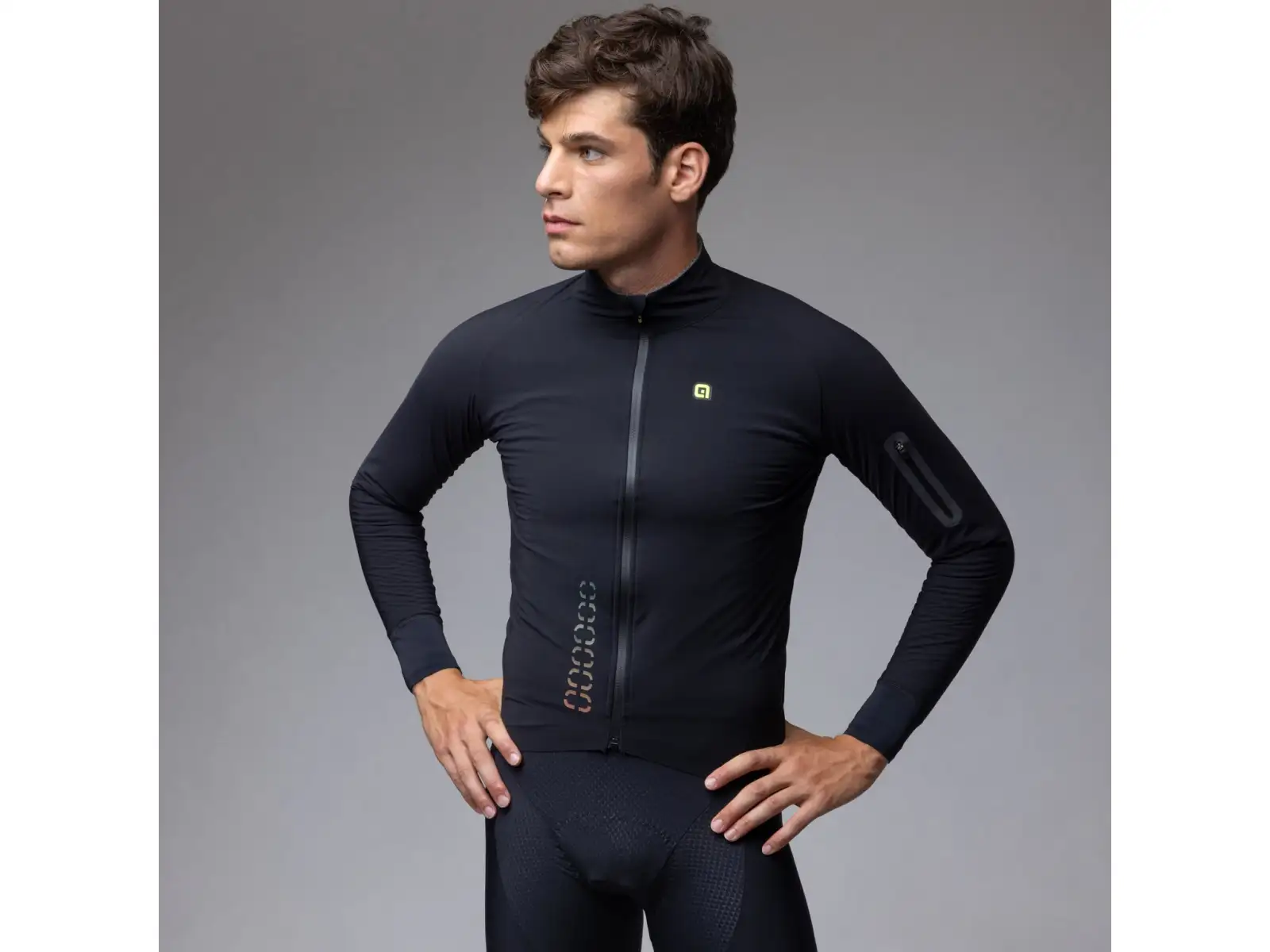 Alé R-EV1 Thermo Shield pánska zimná cyklistická bunda Black