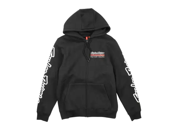 Troy Lee Designs Factory Racing pánska mikina na zips Black heather/Red
