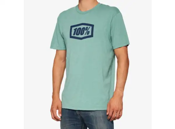 100% Icon pánske tričko s krátkym rukávom Ocean Blue Heather