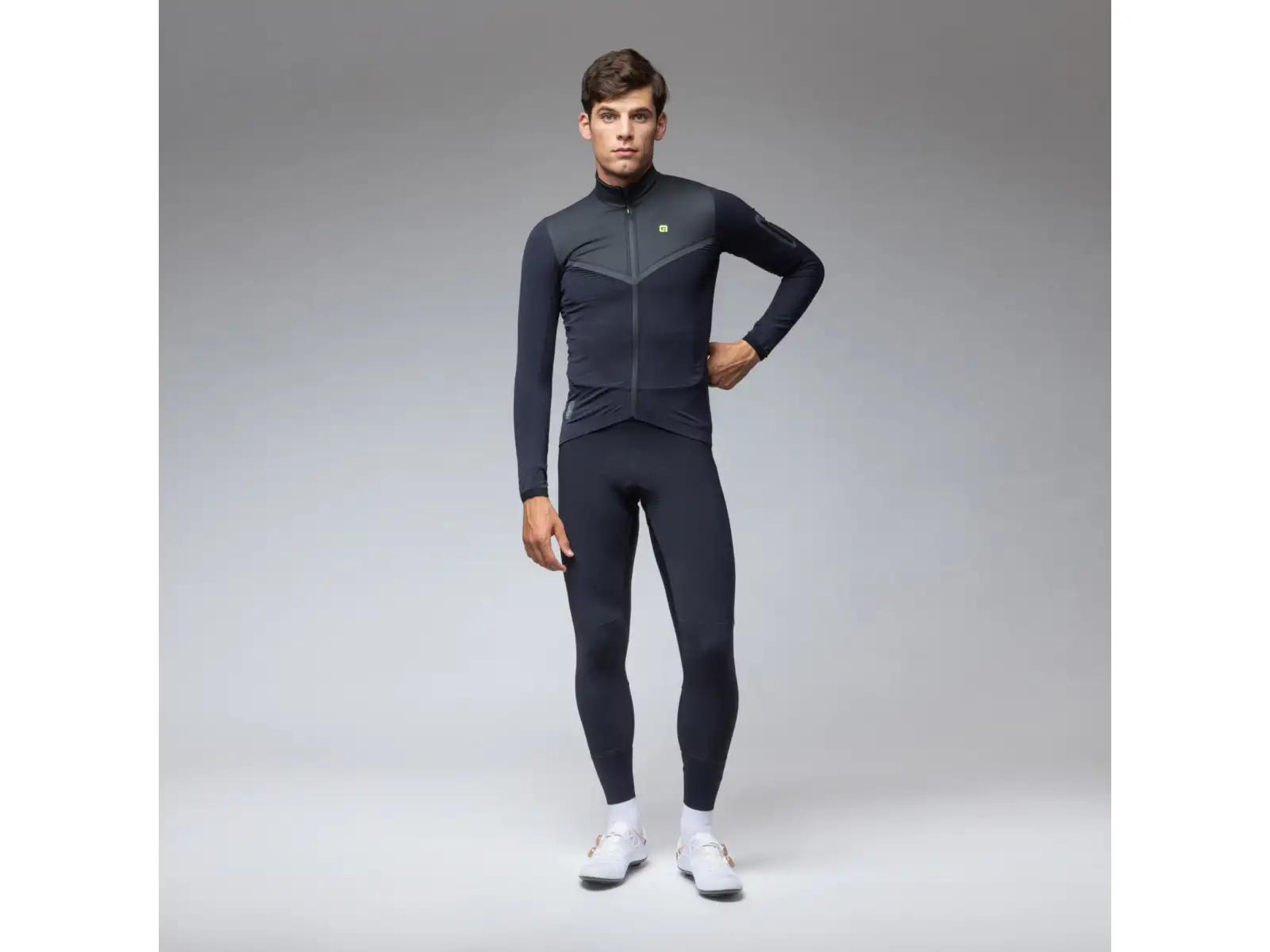 Alé R-EV1 Wool Speed pánska zimná cyklistická bunda Black