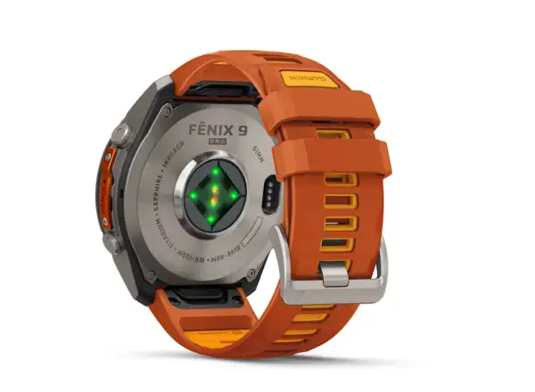 Garmin Fénix 9 Pro inReach 51 mm inteligentné hodinky Titanium Autumn orange/Spark orange