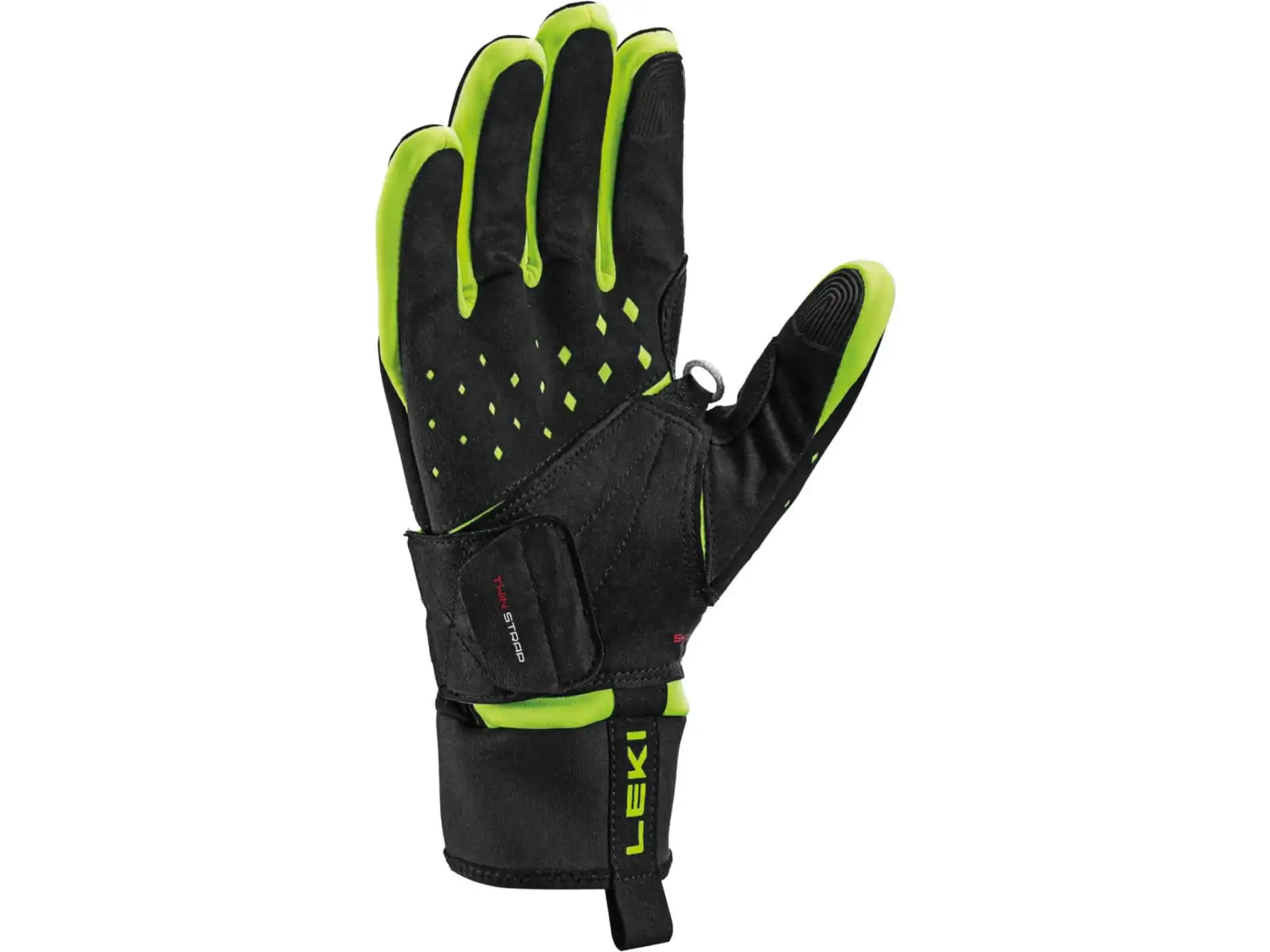 Leki HRC Race Shark bežecké rukavice Black/Neon yellow