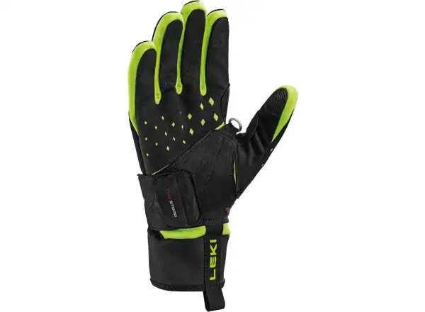 Leki HRC Race Shark bežecké rukavice Black/Neon yellow