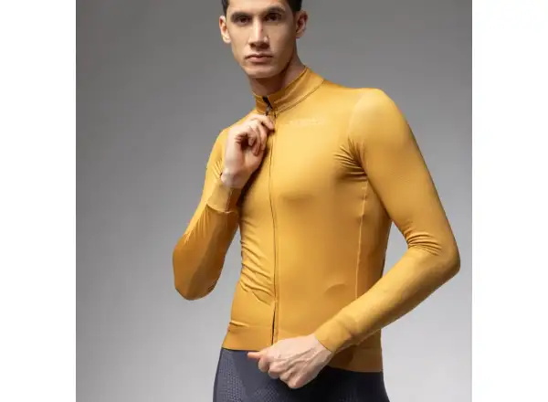 Alé PR-E Follow Me 2.0 pánsky zateplený dres dlhý rukáv Kashmir Yellow