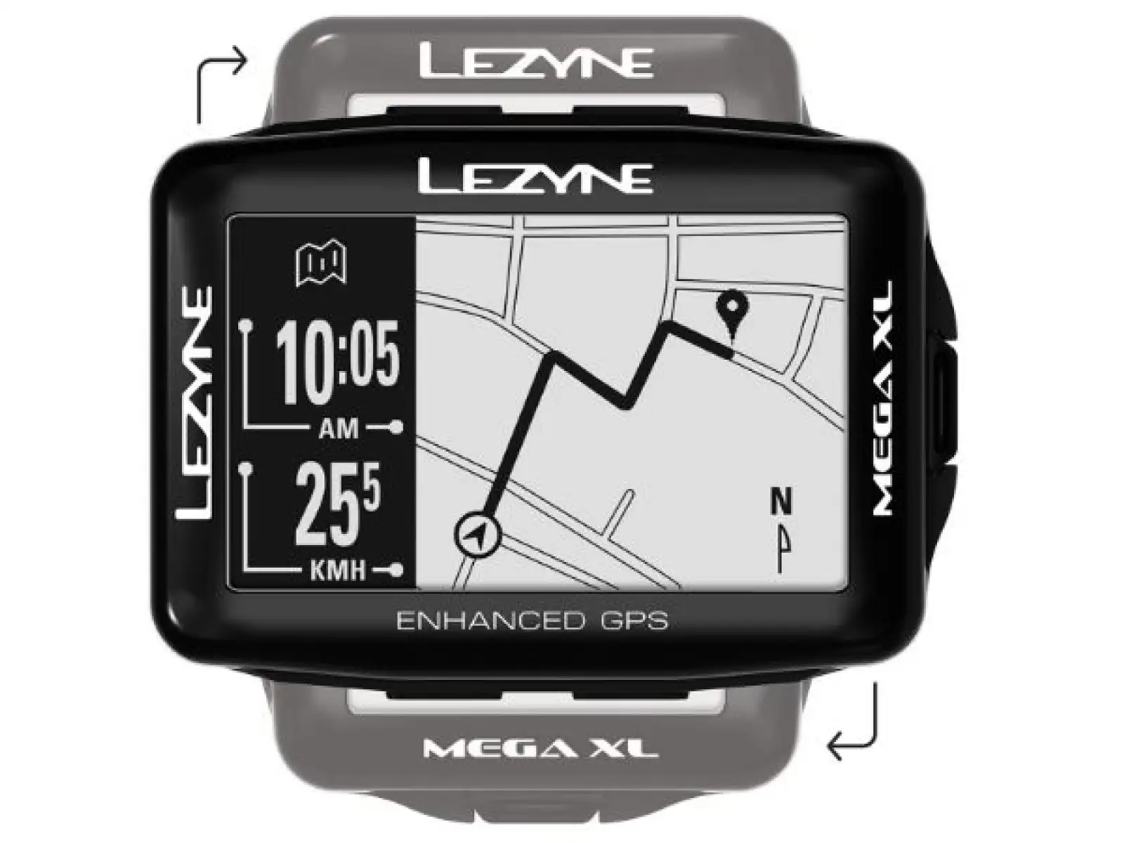 Lezyne Mega XL GPS navigácia čierna