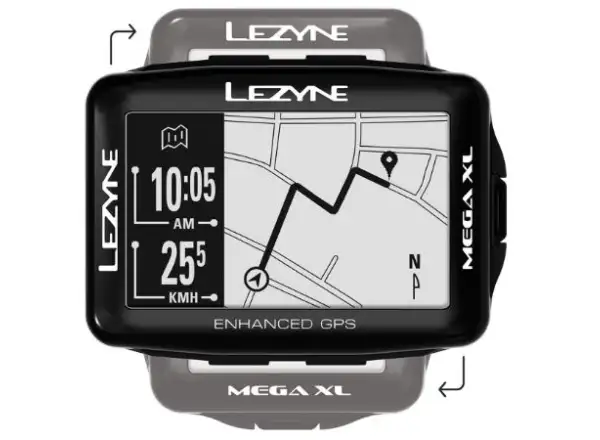 GPS navigácia Lezyne Mega XL čierna