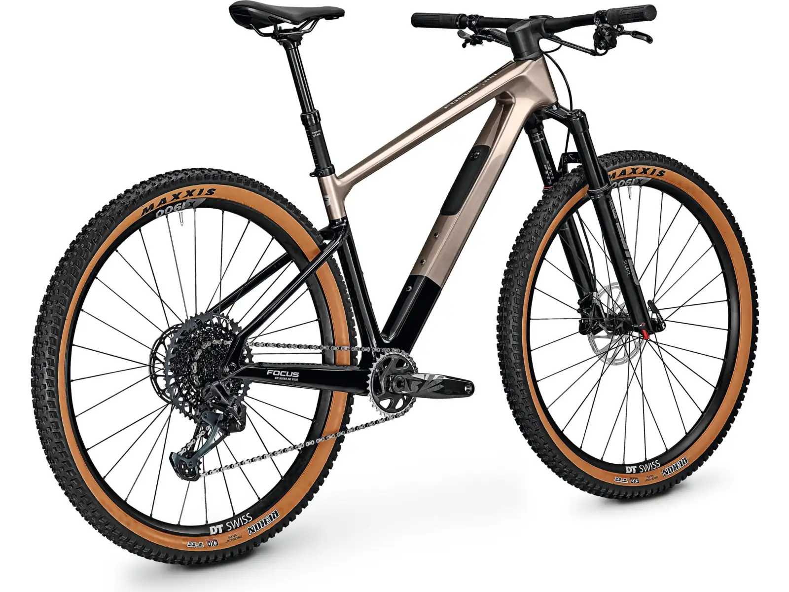 Horský bicykel Focus Raven 8.9 DI Silver Glossy / Carbon Raw Glossy