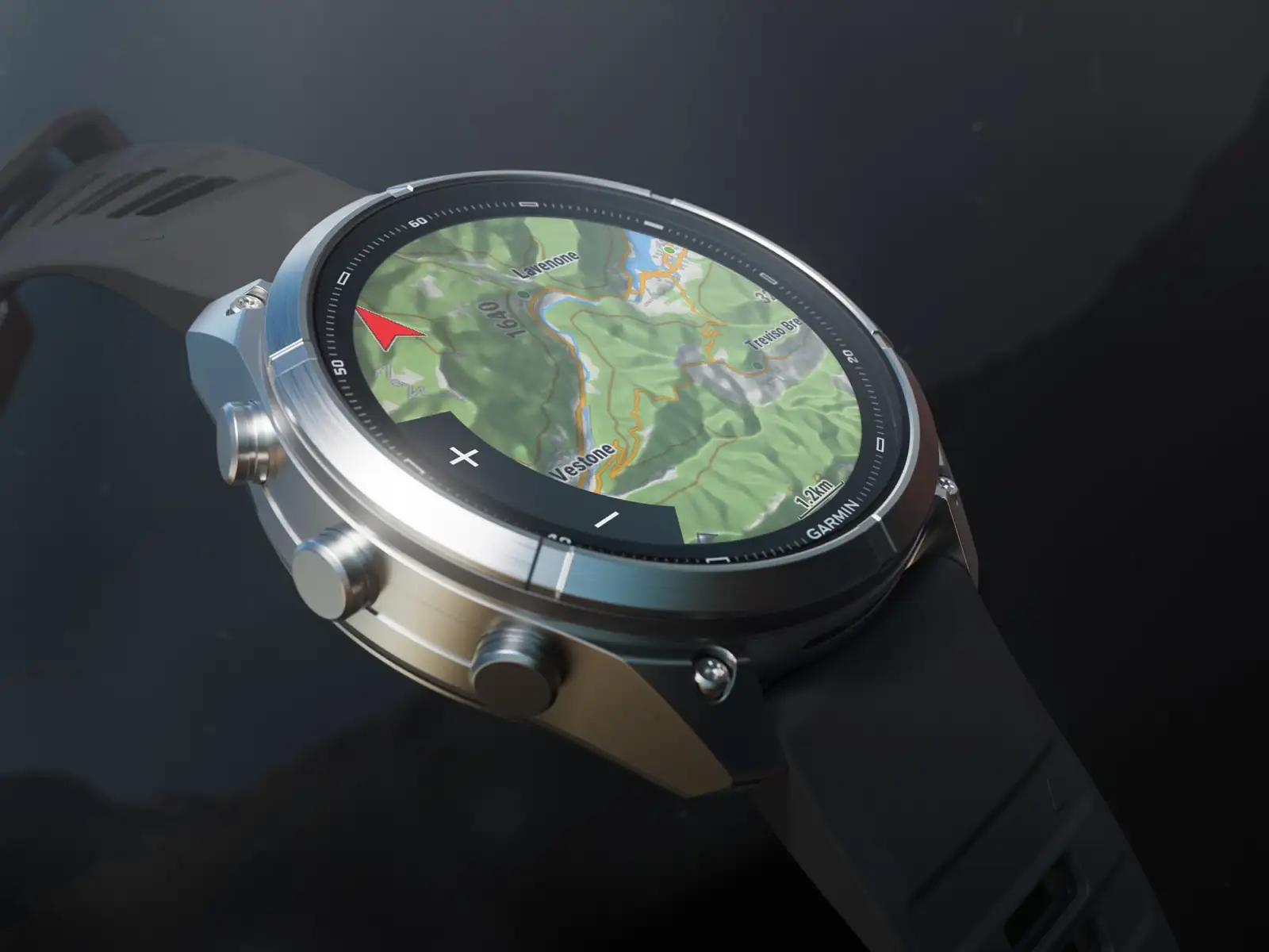 Garmin Fénix 9 Pro inReach 47 mm inteligentné hodinky Titanium Graphite/Black