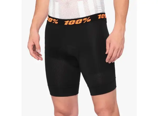 100% Crux Pánske vnútorné cyklo šortky Black