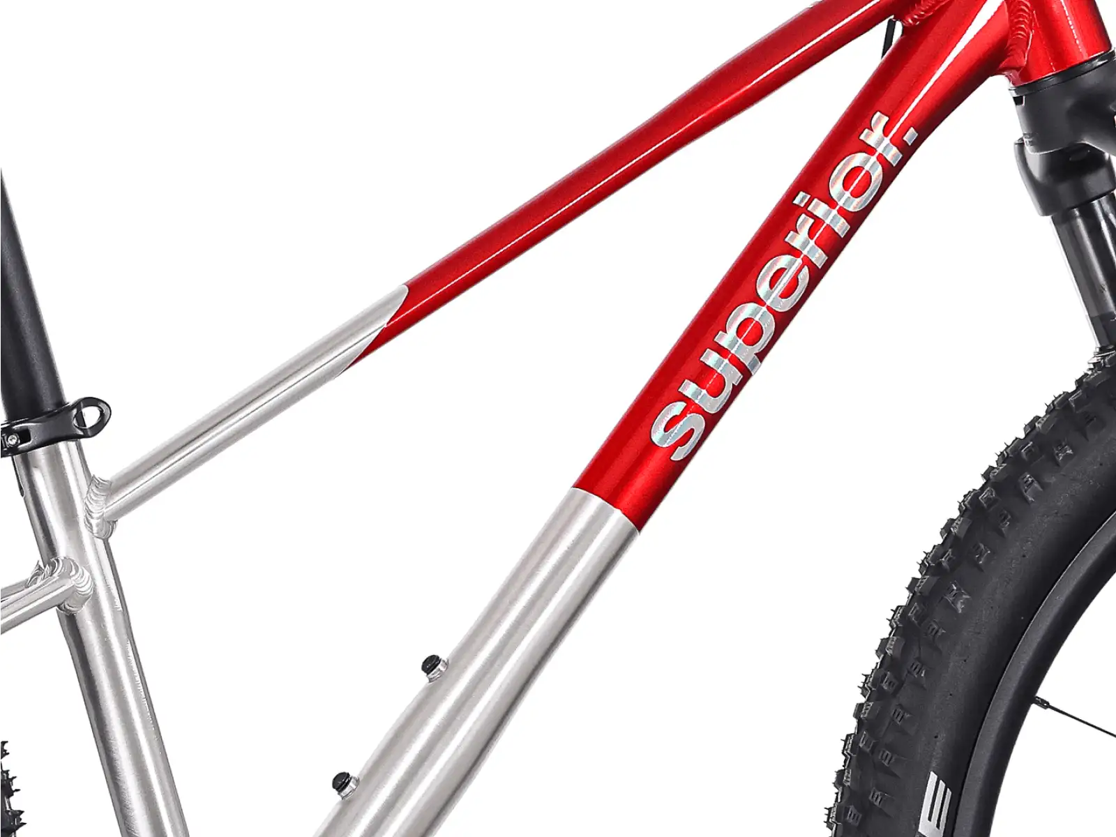 Superior TEAM 24 detský bicykel Gloss Brushed Alu / Red