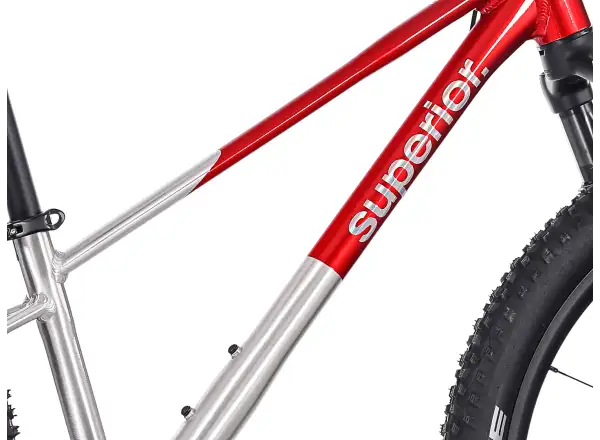 Superior TEAM 24 detský bicykel Gloss Brushed Alu / Red