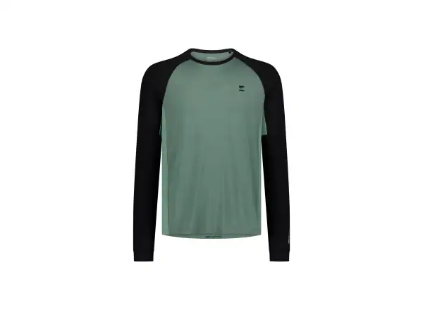 Mons Royale Tarn Merino pánske tričko dlhý rukáv Cypress / Black / Thyme
