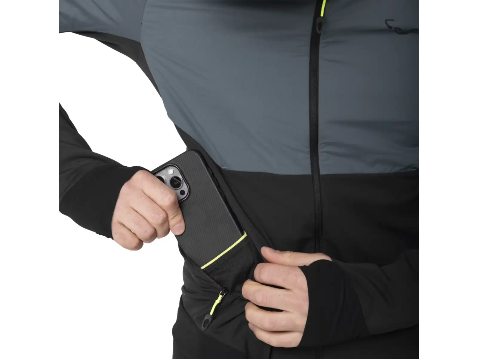 Dynafit Alpine Hybrid pánska bežecká bunda Cinder