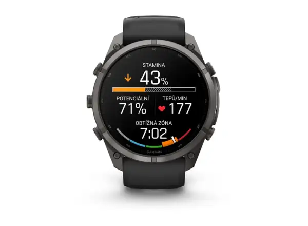 Garmin Fénix 9 Pro inReach 47 mm inteligentné hodinky Carbon gray DLC Titanium Black/Pebble gray