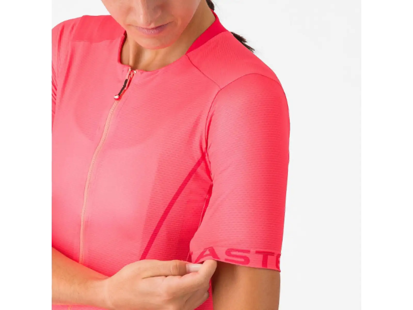 Castelli Anima Flow dámsky dres krátky rukáv Brilliant Pink/Hibiscus