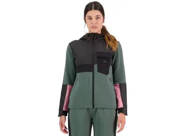 Mons Royale Decade Mid Hoody dámska mikina s dlhým rukávom Burnt sage/black