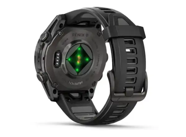 Garmin fenix 8 - 43 mm AMOLED Sapphire inteligentné hodinky Carbon titanium Black/Pebble grey