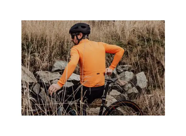 Force Endless cyklistický dres dlhý rukáv oranžová