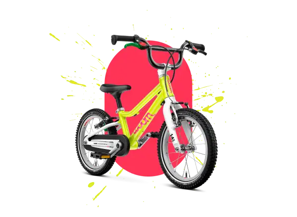 Woom GO 2 detský bicykel neon lime