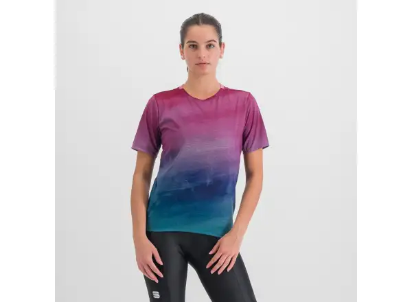 Sportful Flow Giara dámsky dres s krátkym rukávom berry blue pink