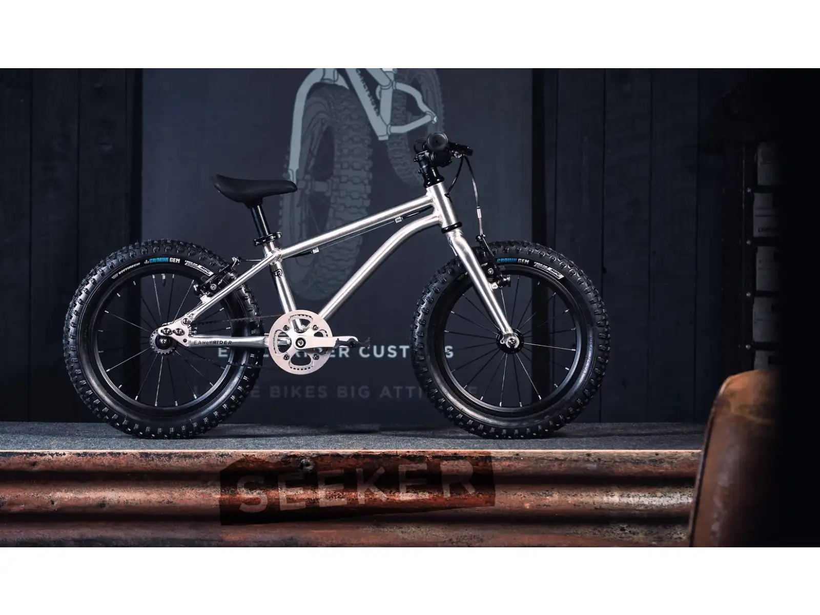 Early Rider Seeker 16 detský bicykel Brushed Aluminium