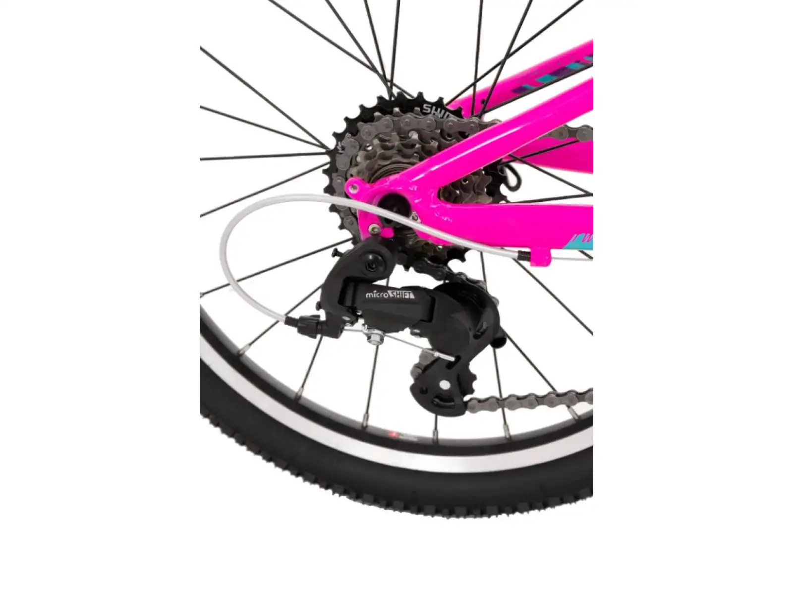 Rock Machine Catherine 20 gloss neon pink/Violet/neon cyan detský bicykel